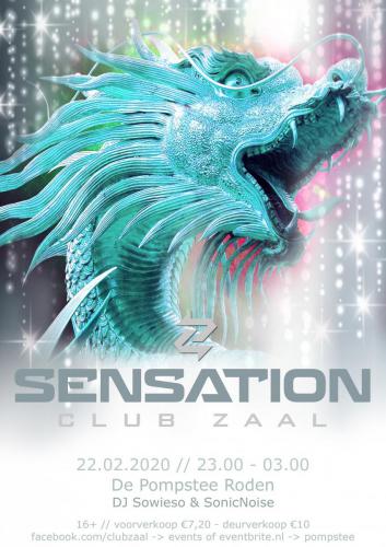 Club Zaal - Sensation poster draak - Enjoy Events