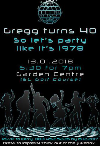 Gregg Birthday - Poster - Enjoy Events