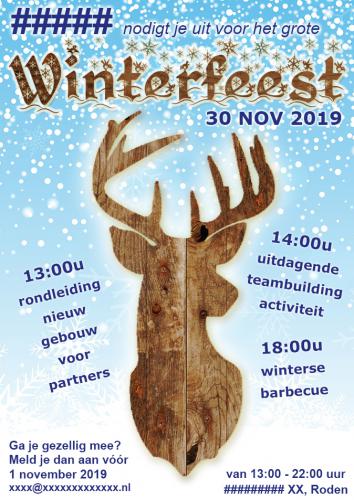 Uitnodiging personeelsfeest  - Winter - Enjoy Events